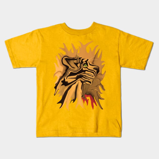 A Tiger for Tiago Kids T-Shirt by distortionart